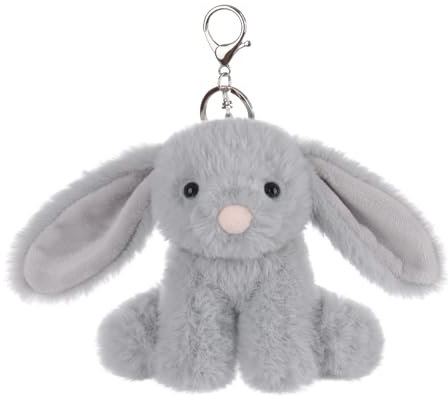Apricot Lamb Hase Netter Schlüsselanhänger, weich gefüllte Plüsch Schlüsselanhänger Spielzeug für Kinderrucksack, Geldbörse, 11 cm