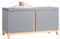 SoBuy FSR117-HG Banco Zapatero de Entrada Banco de Almacenamiento con 2 Puertas 90 x 34 x 47 cm Gris ES