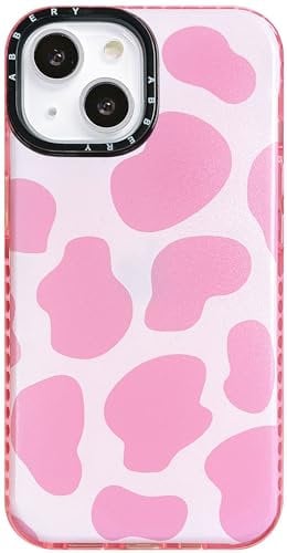 Efitoo for iPhone 12 Mini/iPhone 13 Mini Case Cow Print-Animal Pattern Cute Clear with Pink & White Design Flexible TPU&Silicone Girls&Woman Protective&Shockproof Phone Cover