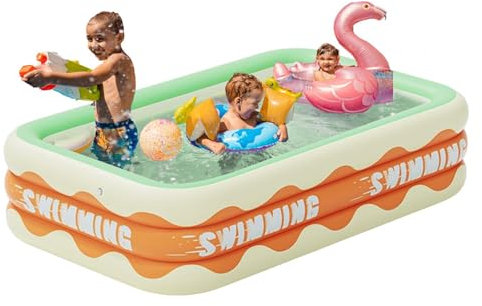Piscina Inflable para niños,Piscina Inflable para niños,Piscina elevada Espesada Resistente al Desgaste | Piscina Inflable cómoda y de tamaño Completo para Exteriores, para jardín, Patio