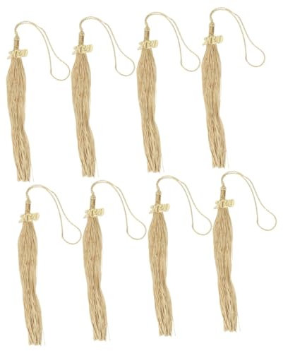 Tofficu 8 STK Quaste khimar Hijab slico The Photograph photostick Bachelor-Abschluss fototapete vlies gelbe Ornamente Abschluss Zubehör Hut Zubehör gelbes Randbereich Probe