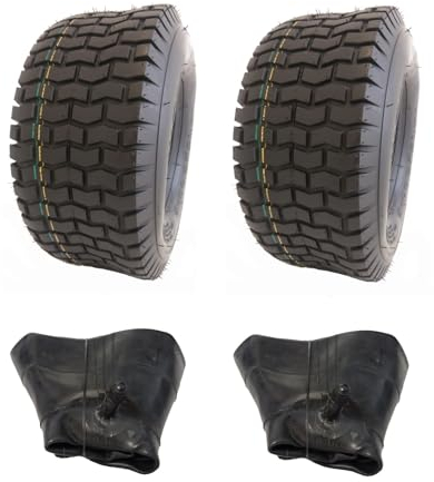 2x Schlauch + 2x 18x6.50-8 S2101 Rasenreifen für Aufsitzmäher Rasentraktor Schneefräse 18 x 6.50-8 18x6,5-8 18 x 6.5-8 Rasenreifen Schneefräse Rasenmäherreifen Reifenmantel Stollenprofil