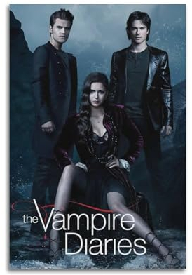 Poster The Vampire Diaries sur toile - Impression artistique pour décoration d'intérieur et bureau - 30 x 45 cm