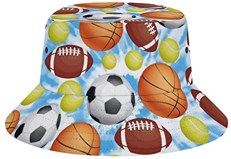 Anglerhut Hut Spielball Sport Hellblau Fan-Hut Reversible Sommer Sonnenhut Universal Fischerhüte Für Reisen, Jugendliche, Camping