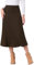 Allegra K Damen Casual Hohe Taille A-Linie Plissee Strickrock Sweater Midi Röcke, Kaffee, Mittel