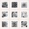 eletecpro 12x12 Aluminum Picture Frames Set of 9 Minimalist Gallery Wall Frame Set Display 8x8 Photo with Mat or 12x12 No Mat, Sleek and Elegant Collage Frames for Wall Decor, Rose Gold