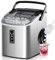 EUHOMY Ice Maker Countertop, 9 Cubes Ready in 6 Mins, 26lbs/24H, Self-Cleaning, Portable Ice Maker Machine with Carry Handle, Basket and Scoop, 2 Sizes of Bullet Ice for Home, Kitchen, Office