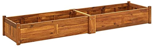 FUDUGEHMIOFWFJJ pflanzkübel Winterfest,pflanztopf 60 x 60,Garten-Hochbeet Akazienholz 200x50x25 cmGeeignet für Garten, Terrasse, Schlafzimmer, Wohnzimmer
