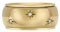 Fossil Damen-Edelstahlband Ringe, 5, Mattes Gold