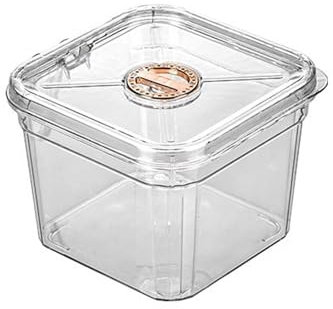 Acuarios Mini pecera de acrílico Transparente con Tapa Pecera Cuadrada pequeña, Acuarios Mini pecera de acrílico Transparente con Tapa Pecera Cuadrada pequeña, pecera de 15 x 15 x 11,5 cm