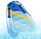 Aufblasbares Bodyboard für Kinder mit Griffen, Sicherheits-Design,Faltbar Schwimmenboard 75 x 65 x 15 cm, rutschfeste Oberfläche, Surfboard Kinder zum Strandsurfen Pool Schwimmen Sommer Wassersport