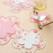 Lot de 4 sous-Verres Sakura en PVC, Tapis de Table Antidérapants et Lavables, Motif Fleurs de Cerisier, pour Isolation Thermique de Verres à Vin, Tasses à Thé, Vaisselle (2 Rose + 2 Blanc)