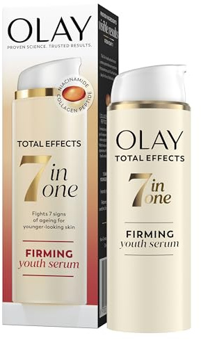 Olay Total Effects 7 in 1 Firming Youth Serum, 50ml | Anti-Ageing Face Serum with Niacinamide & Collagen Peptide. Fights 7 signs of ageing