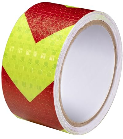 BITS4REASONS High Visibility Reflective Tape – 50mm x 10m Safety Marking Tape – Self-Adhesive for Vehicles, Trailers, Caravans & Outdoor Use
