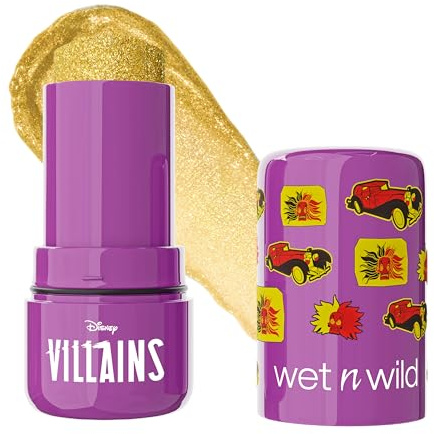 Wet n Wild x Disney Villains Jelly Highlighter, Hochpigmentierter Gel-Highlighter, Wet-Look - Inspiriert von Cruella De Vil, Maniac