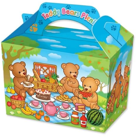 Teddy Bears Garden Picnic Birthday Party Boxes - Childrens Fun Food Meal Box Plate (20 Boxes)
