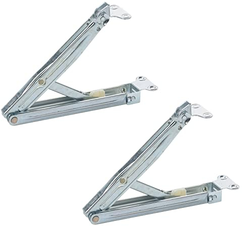 GedoTec Klappenbeschlag Rastomat Kopfteil Verstellbeschlag - MULTIFLEX | Hochstellstütze Metall verzinkt | Hochstell-Beschlag für Kopf- & Fußteil | 2 Stück - Liegenbeschlag 13-Fach verstellbar
