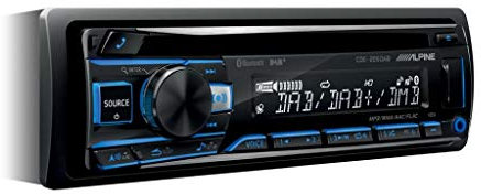Alpine CDE-205DAB Autoradio Bluetooth (Dab, CD, USB, AUX in), Noir