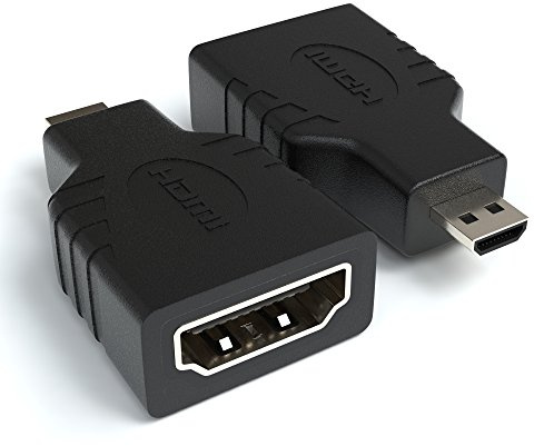 JAMEGA - HDMI auf Micro HDMI Adapter 2er Pack | HDMI Buchse auf Micro HDMI Stecker (19pol) 4K Ultra HD 1080p Full HD