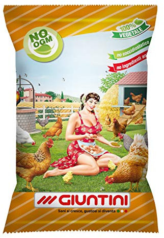 coccodoro Sacco da 12,5 kg Giuntini Micronizzato No OGM No COCCIDIOSTATICO mangime per Galline ovaiole con granaglia con aggiunta di gusci d'ostriche Alta qualita' ed Erba Medica