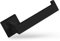 ECENCE Toilettenpapierhalter in Schwarz WC-Rollenhalter Eckiges Design aus rostfreiem Edelstahl 304 offene Halterung Kein Abrutschen der Rolle + Montagematerial