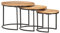 Tables Gigognes vidaXL - 3 Tables d'Appoint en Bois d'Acacia Massif pour Salle de Séjour et Couloir