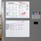 Magnetic Dry Erase Whiteboard Calendar & Chores Chart for Fridge Bundle: Includes 2 Large Whiteboards, 6 Markers, & Eraser - Perfect Kitchen Organiser, Notice Board, and Monthly Planner - 17x 12