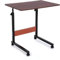 Youyijia Height Adjustable Mobile Table 40x60-(67-80) cm Height Adjustable Laptop Table Workstation Laptop Overbed Multi Table with Metal Frame & Rolling Castors - Dark Wood Color