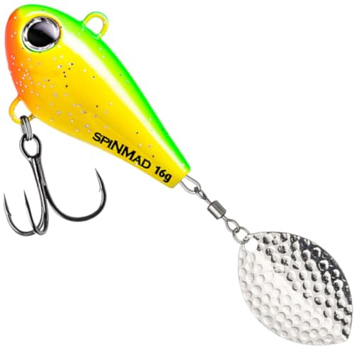SpinMad 16g Jigspinner - Spinnköder, Farbe Lieblingsköder:Green Lemon