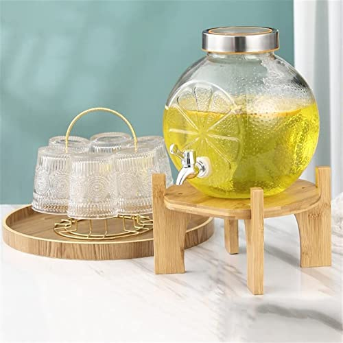 YQBUER Glas Obst Tee Jar Haushalt Kühlschrank Kessel Versiegelte Weinfassgetränk Fass mit Leitungsbierbehälter (Color : B)
