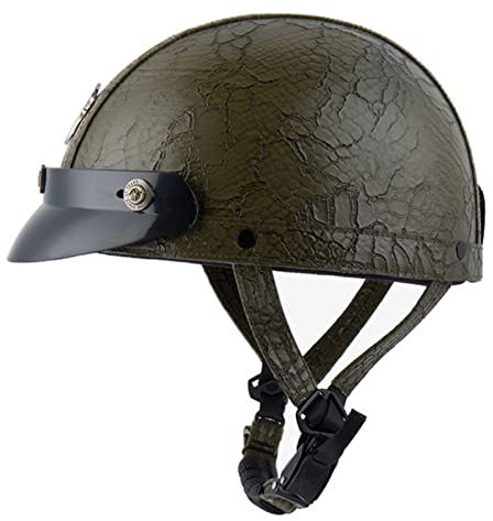 retrò Motorino Casco A Scodella da Moto DOT ECE Omologato, Vintage Jet Caschi, Casco Scodella Motorino, Aperto Faccia Casco, Mezzo Casco Classico, Casco Mezzo Uomo Donna(56-60)
