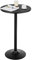 TANGZON Round Bar Table, 60CM Steel Frame Bistro Pub Table with Fixed Top, Metal Base & Non-Slip Mat, Dining Desk for Home Kitchen Pub Bistro, Easy Assembly (1, Black, 60 x 60 x 101cm)