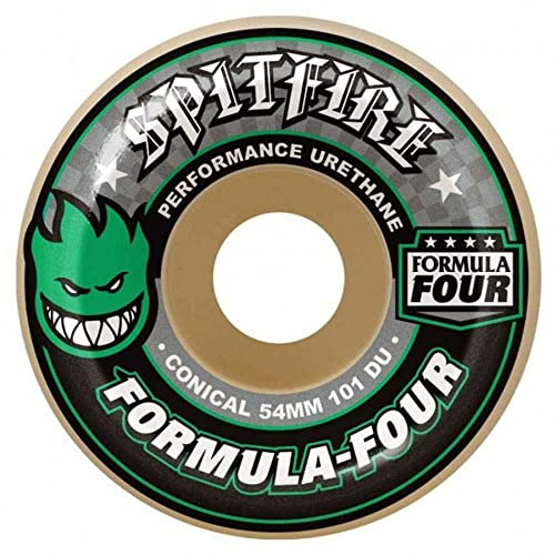 Spitfire Formula Four Skateboard-Rollen, konisch, 101DU, grün, 56 mm