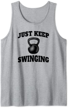 Keep Swinging Lustiges Kettlebell T-Shirt Kettlebell Training Tank Top
