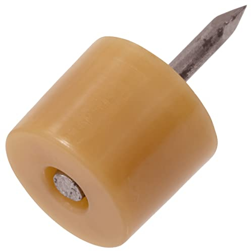 AERZETIX - C62420-200 x Bodenträger mit nägel durchmesser 12 mm rund aus kunststoff - regalstopper regalbrett - buche dunkel