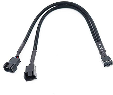 Jufjsfy Cable de 1 2 VíAs y Divisor en y 3/ PWM Conector Ventilador Computadora PC Cable de Adaptador de ExtensióN de Ventilador