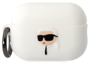 Karl Lagerfeld Silicone NFT Karl Head 3D hülle AirPods Pro 2, weiß