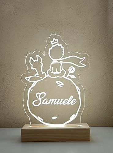 CandleSweetCandle -Lampada led personalizzabile con nome tema piccolo principe