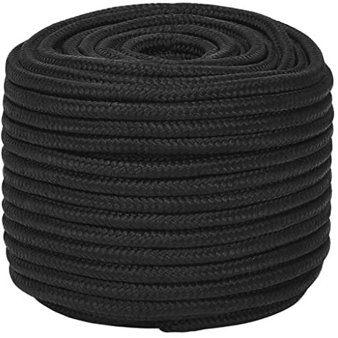 vidaXL Cuerda de Barco Polipropileno Negro Intenso 14 mm 50 m