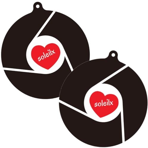 soleilx Tappetino per Piano Cottura Induzione per Cucinare 2PZ Antiscivolo in Silicone –Tappetino Induzione Antigraffio Sottopentola Tappetino Protettivo Piano Induzione Magentico Forno Rotondo 24cm