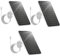 honecumi Lot de 3 panneaux solaires compatibles avec 5 V 5 W Eufy Cam 2C/Eufy 2C Pro/Eufy 2 Pro/Eufy 2/Eufy E20/Eufy E40/Eufy E