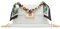 ALDO Damen Jermeyyx Cross-Body, Weiss/opulenter Garten