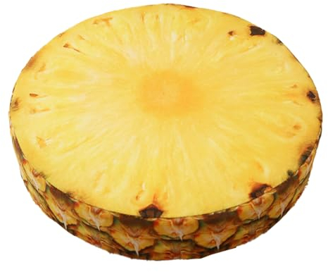 Goowafur Sitzkissen süß,Obstkissen, runde Obst-Wurfkissen, Wassermelone Orange Kiwi Dekokissen, Stuhlsitzpolster, Stuhlspielzeug für Kindercouch, Sofa, Zuhause