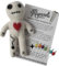 Voodoo Puppe mit Voodoo Nadeln, Sarg Box und Anleitung (extra groß 16cm handgemacht) - Set mit extragroßen Totenkopfnadeln | Lustiges Geschenk für Freunde, Kollegen, Chef | Hochzeit oder Jobwechsel
