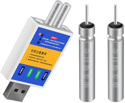 Recitem Batterie rechargeable CR 425 - Postes LED - Batterie rechargeable pour flotteurs de pêche LED - Accessoire de pêche rechargeable USB - Batterie (A)