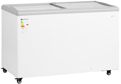 Royal Catering RCFGDF-360 Congelador 360 L Puertas de cristal con cerradura Congelador grande