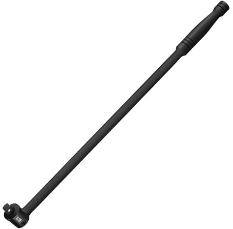 DURATECH 1/2 Heavy Duty Breaker Bar, 600mm Breaker Bar,Knuckle Breaker Flexi Bar, Flexible Handle Breaker Bar, Socket Wrench for Wheel Nut Spanner (Black)