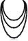 Tomedeks 1 Stück Perlenkette 150 Cm, Perlenkette Damen, Perlenkette Lang,1920S Gatsby Kostüm Accessoires Lange Perle Halskette,Dame Schwarze Perlenkette Elegante Künstliche Perlen-Halsketten(Schwarz)