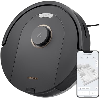 roborock Q5 Pro Robot Vacuum Cleaner with Mop, 5500Pa Suction, DuoRoller Brush, PreciSense LiDAR Navigation, 240-Minute Runtime, Smart NO-GO Zones, Robotic Vacuum ideal for Pet Hair, Hard Floor