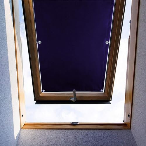 Ygann Dachfenster Rollo Thermo Sonnenschutz Verdunkelungsrollo für Dachfenster UV Schutz mit Saugnäpfe ohne Bohren ohne kleben (Marine,92x96cm)